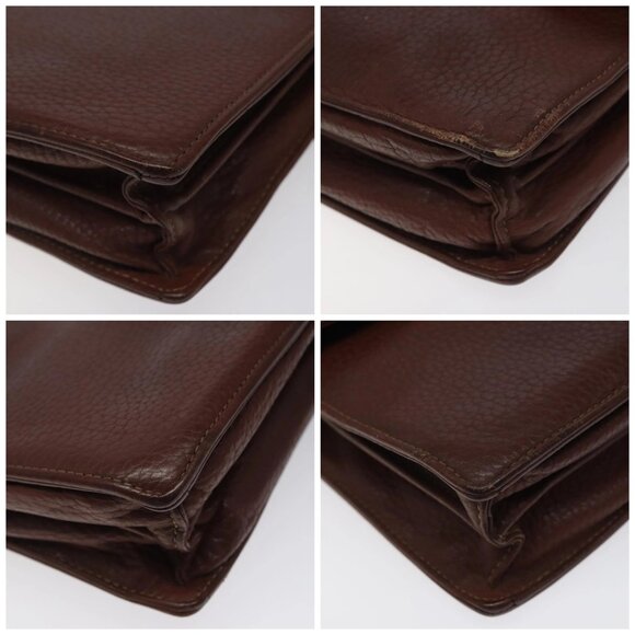 Burberrys Clutch Bag Leather Brown Auth ti2967 - Picture 14 of 16